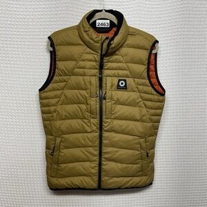 Shackleton Ross Gilet  Goose Down Vest Men's Small Mustard Full Zip Jacket